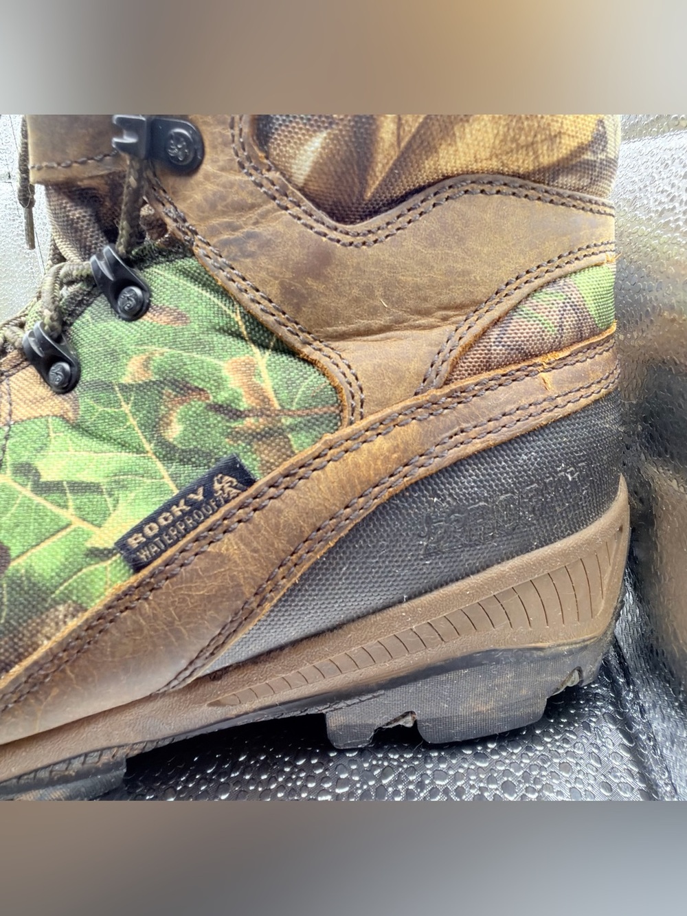 Rocky Men's Camouflage Hunting Boots - Green/Brown/Black - Picture 6 of 15